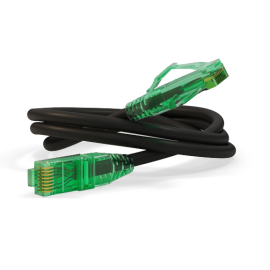 Патч-корд UTP 4 пары, Кат.6а, 2хRJ45, 5м, черный, LSZH, Hyperline PC-LPM-UTP-RJ45-RJ45-C6a-5M-LSZH-BK