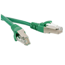 Патч-корд SF/UTP 4 пары, Кат.5е, 2хRJ45, 15м, зеленый, LSZH, Hyperline PC-LPM-SFTP-RJ45-RJ45-C5e-15M-LSZH-GN