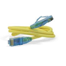 Патч-корд UTP 4 пары, Кат.6, 2хRJ45, 0,3м, желтый, LSZH, Hyperline PC-LPM-UTP-RJ45-RJ45-C6-0.3M-LSZH-YL