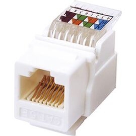 Модуль Keystone Jack RJ-45(8P8C), UTP, Кат.5e, тип 180 градусов, самозажим, REXANT 03-1012