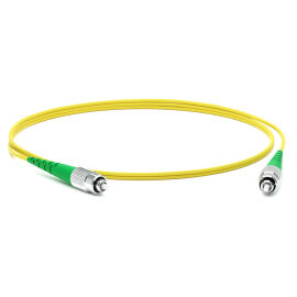 Шнур оптический FC/APC-FC/APC, SM, 0.5м, Simplex, жел., Hyperline FC-S2-9-FC/AR-FC/AR-H-0.5M-LSZH-YL