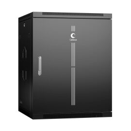 Шкаф настенный 19" 15U 600x450x769мм, дверь металл, черный, Cabeus SH-05F-15U60/45m-BK 