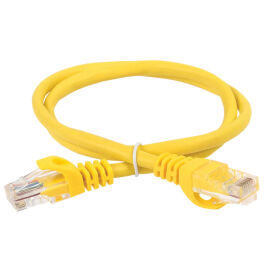 Патч-корд UTP 4 пары, Кат.6, 2хRJ45, 0,5м, желтый, PVC, ITK PC05-C6U-05M