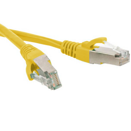 Патч-корд SF/UTP 4 пары, Кат.6, 2хRJ45, 9м, желтый, LSZH, Hyperline PC-LPM-SFTP-RJ45-RJ45-C6-9M-LSZH-YL