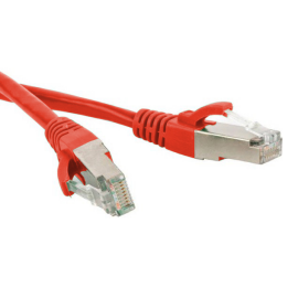 Патч-корд SF/UTP 4 пары, Кат.5е, 2хRJ45, 2м, красный, LSZH, Hyperline PC-LPM-SFTP-RJ45-RJ45-C5e-2M-LSZH-RD