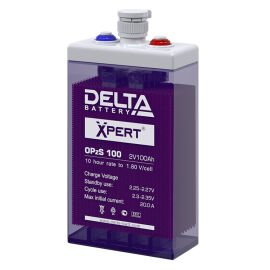 Батарея аккумуляторная DELTA OPzS 100, Xpert (2В, 100Ач)