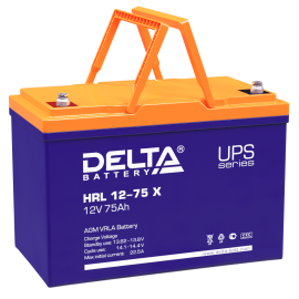 Батарея аккумуляторная DELTA HRL 12-75 X, (12В, 75Ач)