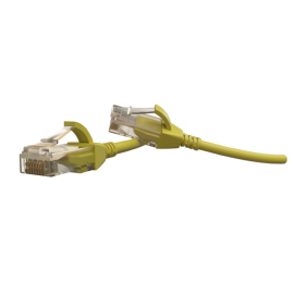 Патч-корд UTP 4 пары, Кат.6, 2хRJ45, 2м, желтый, LSZH, Hyperline PC-LPT-UTP-RJ45-RJ45-C6-2M-LSZH-YL