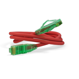 Патч-корд UTP 4 пары, Кат.6а, 2хRJ45, 1м, красный, LSZH, Hyperline PC-LPM-UTP-RJ45-RJ45-C6a-1M-LSZH-RD