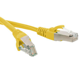 Патч-корд SF/UTP 4 пары, Кат.5е, 2хRJ45, 3м, желтый, LSZH, Hyperline PC-LPM-SFTP-RJ45-RJ45-C5e-3M-LSZH-YL