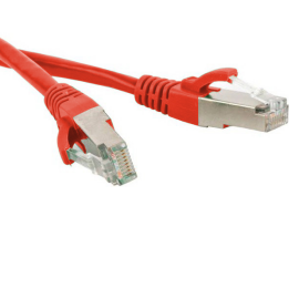 Патч-корд SF/UTP 4 пары, Кат.6, 2хRJ45, 3м, красный, LSZH, Hyperline PC-LPM-SFTP-RJ45-RJ45-C6-3M-LSZH-RD