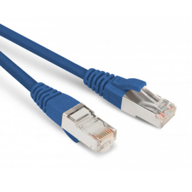 Патч-корд SF/UTP 4 пары, Кат.5е, 2хRJ45, 1м, синий, LSZH, Hyperline PC-LPM-SFTP-RJ45-RJ45-C5e-1M-LSZH-BL