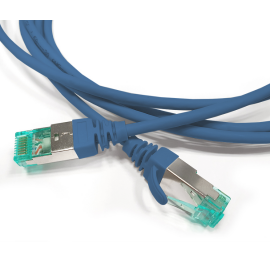 Патч-корд S/FTP 4 пары, Кат.6а, 2хRJ45, 2м, синий, LSZH, Hyperline PC-LPT-SFTP-RJ45-RJ45-C6a-2M-LSZH-BL