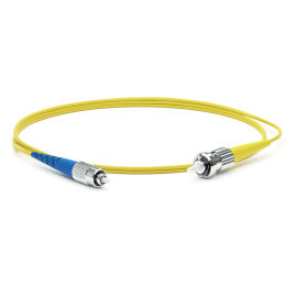 Шнур оптический FC/UPC-ST/UPC, SM, 50м, Simplex, желтый, Hyperline FC-S2-9-FC/UR-ST/UR-H-50M-LSZH-YL