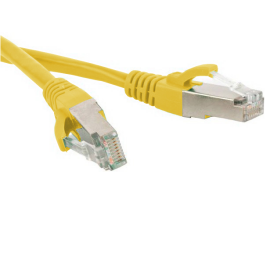 Патч-корд SF/UTP 4 пары, Кат.6, 2хRJ45, 5м, желтый, LSZH, Hyperline PC-LPM-SFTP-RJ45-RJ45-C6-5M-LSZH-YL