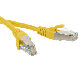 Патч-корд SF/UTP 4 пары, Кат.6, 2хRJ45, 1м, желтый, LSZH, Hyperline PC-LPM-SFTP-RJ45-RJ45-C6-1M-LSZH-YL