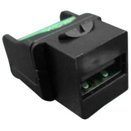 Вставка Keystone Jack USB 2.0 (Type A), ROHS, под винт, черная, Hyperline KJ1-USB-A2-SCRW-BK