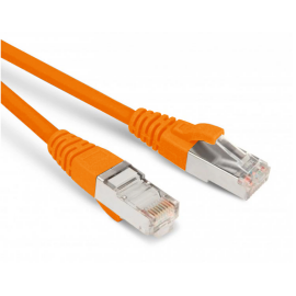 Патч-корд SF/UTP 4 пары, Кат.5е, 2хRJ45, 15м, оранжевый, LSZH, Hyperline PC-LPM-SFTP-RJ45-RJ45-C5e-15M-LSZH-OR