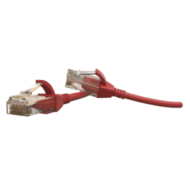 Патч-корд UTP 4 пары, Кат.6, 2хRJ45, 1м, красный, LSZH, Hyperline PC-LPT-UTP-RJ45-RJ45-C6-1M-LSZH-RD