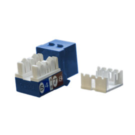 Вставка Keystone Jack RJ-45(8P8C), Кат.5е, синяя, Hyperline KJ9-8P8C-C5e-90-BL