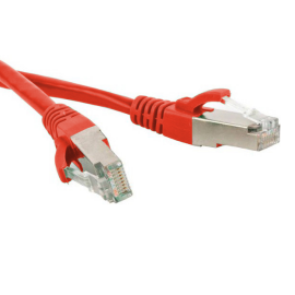 Патч-корд SF/UTP 4 пары, Кат.5е, 2хRJ45, 9м, красный, LSZH, Hyperline PC-LPM-SFTP-RJ45-RJ45-C5e-9M-LSZH-RD