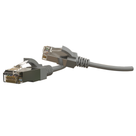 Патч-корд S/FTP 4 пары, Кат.6, 2хRJ45, 2м, серый, LSZH, Hyperline PC-LPT-SFTP-RJ45-RJ45-C6-2M-LSZH-GY