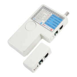 Тестер Кабеля "универсальный" RJ-45+RJ-11+RJ-12+USB+BNC (HT-2468B), REXANT 12-1003