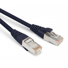 Патч-корд SF/UTP 4 пары, Кат.5е, 2хRJ45, 10м, черный, LSZH, Hyperline PC-LPM-SFTP-RJ45-RJ45-C5e-10M-LSZH-BK