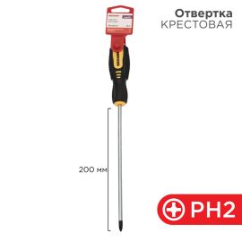 Отвертка крестовая PH2х200мм, REXANT 12-6409