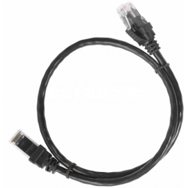 Патч-корд UTP 4 пары, Кат.5е, 2хRJ45, 0,5м, черный, PVC, ITK PC09-C5EU-05M