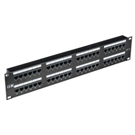 Патч-панель 2U, 19", 48хRJ45, UTP, кат.6, Dual, ITK PP48-2UC6U-D05