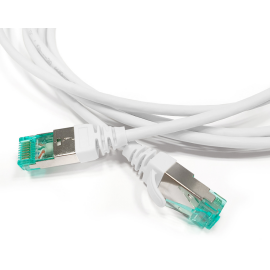 Патч-корд S/FTP 4 пары, Кат.6а, 2хRJ45, 3м, белый, LSZH, Hyperline PC-LPT-SFTP-RJ45-RJ45-C6a-3M-LSZH-WH