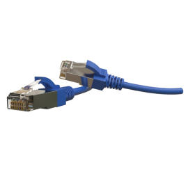 Патч-корд S/FTP 4 пары, Кат.6, 2хRJ45, 1м, синий, LSZH, Hyperline PC-LPT-SFTP-RJ45-RJ45-C6-1M-LSZH-BL