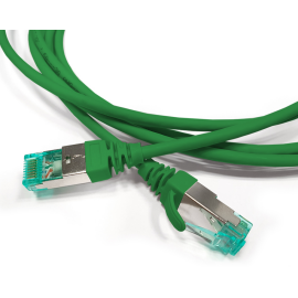 Патч-корд S/FTP 4 пары, Кат.6а, 2хRJ45, 5м, зеленый, LSZH, Hyperline PC-LPT-SFTP-RJ45-RJ45-C6a-5M-LSZH-GN