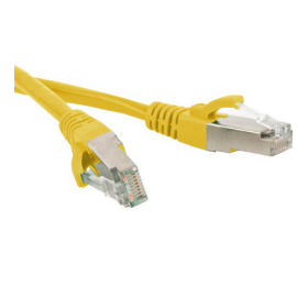 Патч-корд SF/UTP 4 пары, Кат.5е, 2хRJ45, 8м, желтый, LSZH, Hyperline PC-LPM-SFTP-RJ45-RJ45-C5e-8M-LSZH-YL