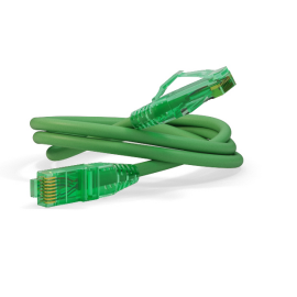 Патч-корд UTP 4 пары, Кат.6а, 2хRJ45, 0,5м, зеленый, LSZH, Hyperline PC-LPM-UTP-RJ45-RJ45-C6a-0.5M-LSZH-GN