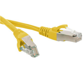 Патч-корд SF/UTP 4 пары, Кат.5е, 2хRJ45, 5м, желтый, LSZH, Hyperline PC-LPM-SFTP-RJ45-RJ45-C5e-5M-LSZH-YL