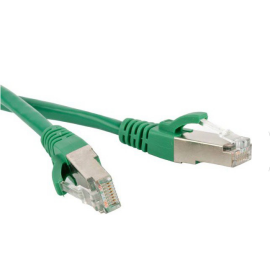 Патч-корд SF/UTP 4 пары, Кат.5е, 2хRJ45, 0,5м, зеленый, LSZH, Hyperline PC-LPM-SFTP-RJ45-RJ45-C5e-0.5M-LSZH-GN