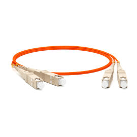 Шнур оптический SC/PC-SC/PC, MM50/125, 2м, Duplex, оранж., Hyperline FC-D2-50-SC/PR-SC/PR-H-2M-LSZH-OR