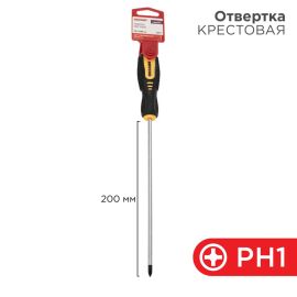 Отвертка крестовая PH1х200мм, REXANT 12-6406 