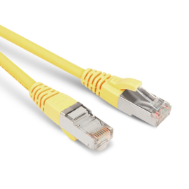 Патч-корд FTP 4 пары, Кат.6, 2хRJ45, 0,5м, желтый, LSZH, Hyperline PC-LPM-STP-RJ45-RJ45-C6-0.5M-LSZH-YL