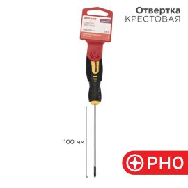 Отвертка крестовая PH0х100мм, REXANT 12-6402