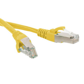 Патч-корд SF/UTP 4 пары, Кат.6, 2хRJ45, 0,5м, желтый, LSZH, Hyperline PC-LPM-SFTP-RJ45-RJ45-C6-0.5M-LSZH-YL