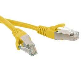 Патч-корд SF/UTP 4 пары, Кат.5е, 2хRJ45, 10м, желтый, LSZH, Hyperline PC-LPM-SFTP-RJ45-RJ45-C5e-10M-LSZH-YL