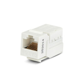 Вставка Keystone Jack RJ-45(8P8C), Кат.5e, 110 IDC, белая, Hyperline KJNE-8P8C-C5e-90-WH