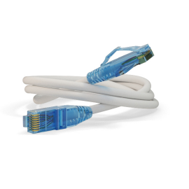 Патч-корд UTP 4 пары, Кат.6, 2хRJ45, 0,3м, белый, LSZH, Hyperline PC-LPM-UTP-RJ45-RJ45-C6-0.3M-LSZH-WH