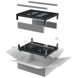 Комплект основание и крыша для напол. шкафов 18-47U, 600х1000мм, черный, LINEA E ITK LE05-XXX61-X
