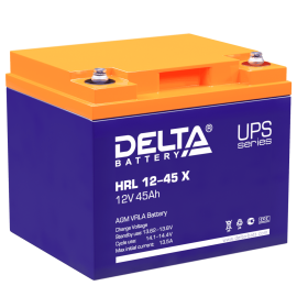 Батарея аккумуляторная DELTA HRL 12-45 X, (12В, 45Ач)