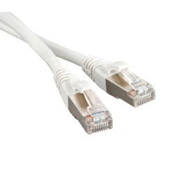 Патч-корд FTP 4 пары, Кат.6, 2хRJ45, 0,5м, белый, LSZH, Hyperline PC-LPM-STP-RJ45-RJ45-C6-0.5M-LSZH-WH