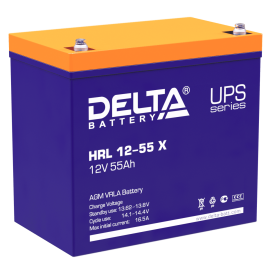 Батарея аккумуляторная DELTA HRL 12-55 X, (12В, 55Ач)